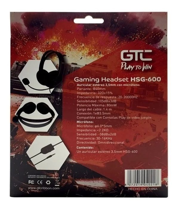 Audífono Gtc | Hsg-600 Pc/ps4 - Imagen 5