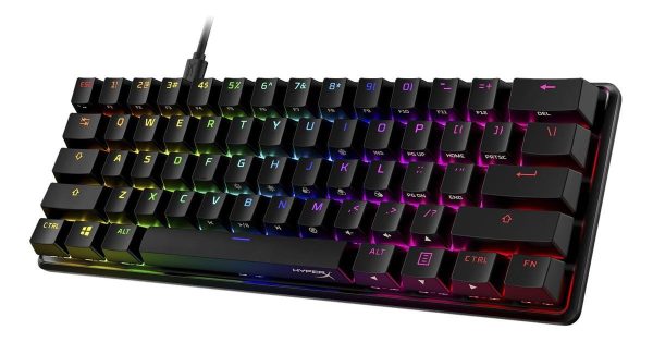 Teclado Gamer Hyperx Alloy Origins 60 Qwerty Red Inglés Us Color Negro Con Luz Rgb - Imagen 3