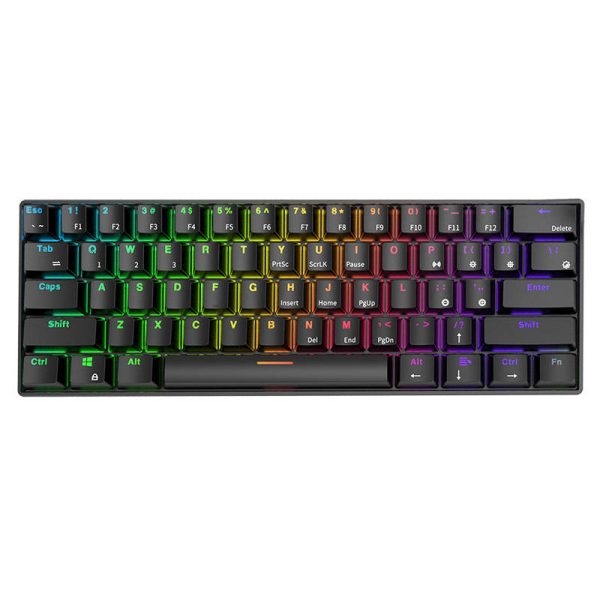 Teclado Gamer Bluetooth Royal Kludge Rk61 Negro Switch Blue - Imagen 5