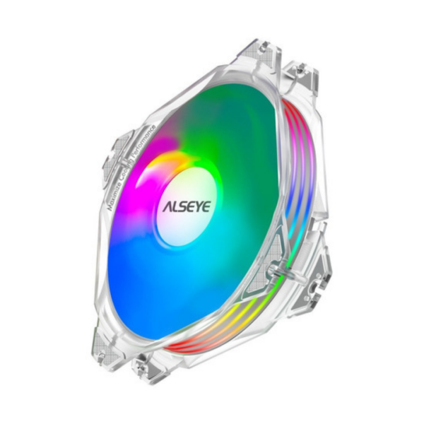 Ventilador Alseye Fan Rgb Max 120 White Blanco Rainbow 120mm Molex - Imagen 3