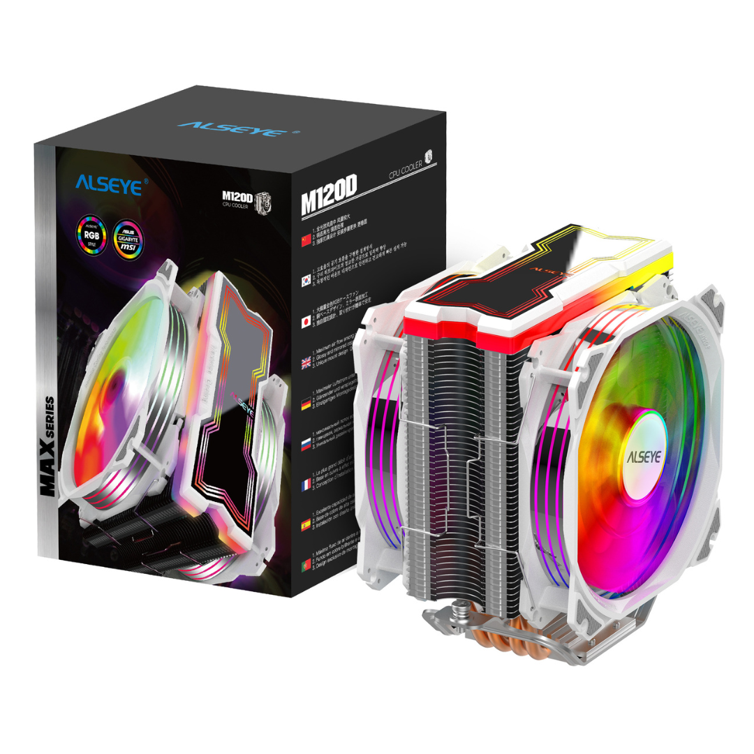 Fan CPU Cooler Alseye M120D Blanco ARGB Amd Intel (1)