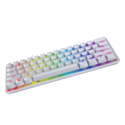 Teclado Mecánico 60% Razer Huntsman Mini Switch Red inglés US White Blanco RGB - Imagen 6