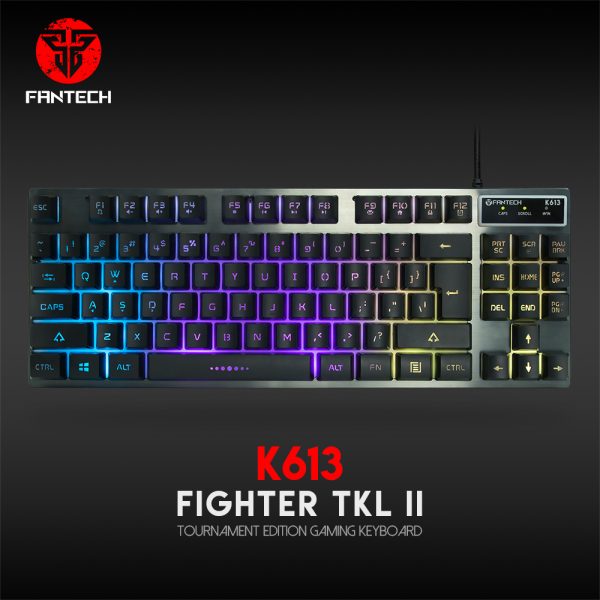 Teclado Gamer Fantech K613 Fighter Tkl II 75% Negro - Imagen 5