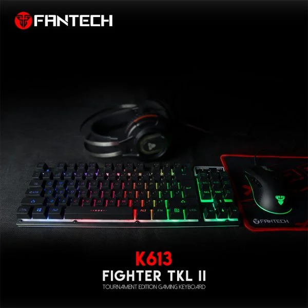 Teclado Gamer Fantech K613 Fighter Tkl II 75% Negro - Imagen 8