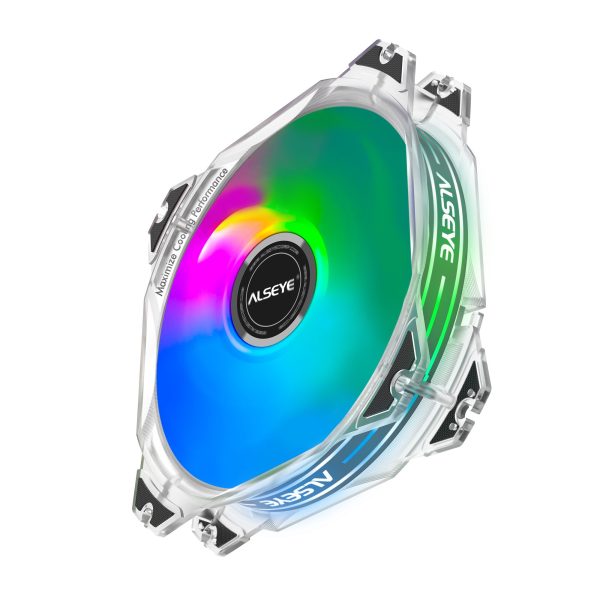 Kit de Ventiladores Alseye Max M120-p 3 Ventiladores ARGB 4 pines Blanco White - Imagen 3