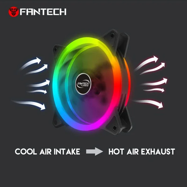 Ventilador Fantech Turbine FC124 Dual Ring Fan RGB Spectrum 120mm - Imagen 5