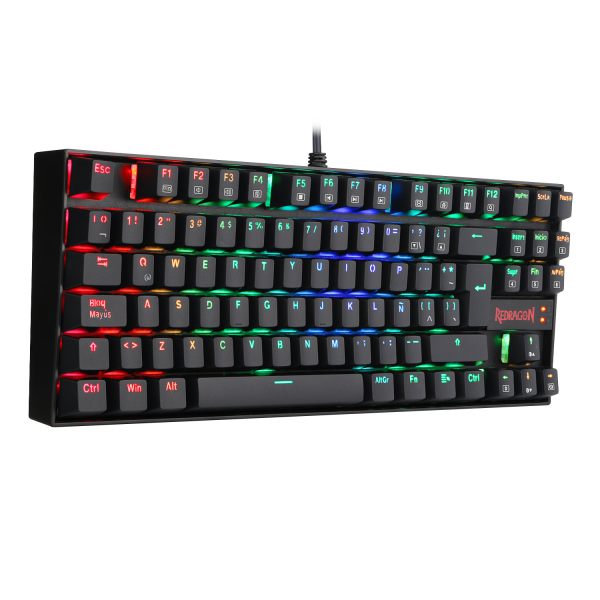 Teclado Gamer Mecánico Redragon Kumara K552 Black RGB Switch Red
