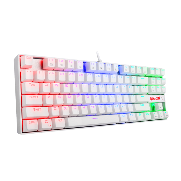 Teclado Gamer Mecánico Redragon Kumara K552W RGB White Switch Blue - Imagen 4
