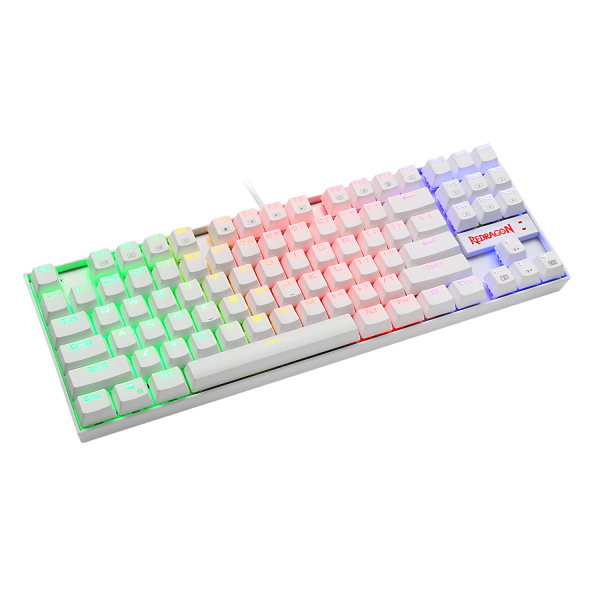 Teclado Gamer Mecánico Redragon Kumara K552W RGB White Switch Blue - Imagen 5