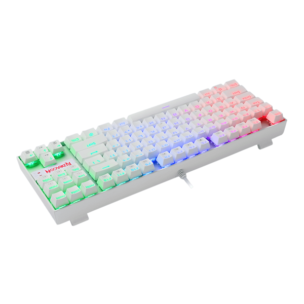 Teclado Gamer Mecánico Redragon Kumara K552W RGB White Switch Blue - Imagen 6