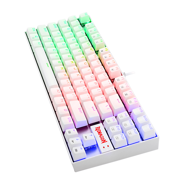 Teclado Gamer Mecánico Redragon Kumara K552W RGB White Switch Blue - Imagen 7