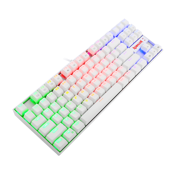 Teclado Gamer Mecánico Redragon Kumara K552W RGB White Switch Blue - Imagen 8