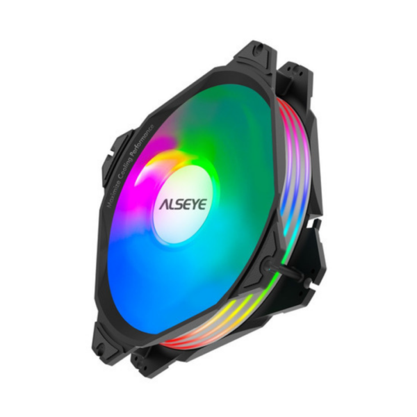Ventilador Alseye MAX M120 Black RGB Rainbow 120mm Molex Fan