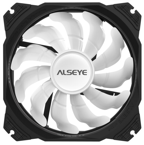 Ventilador Alseye MAX M120 Black RGB Rainbow 120mm Molex Fan - Imagen 3