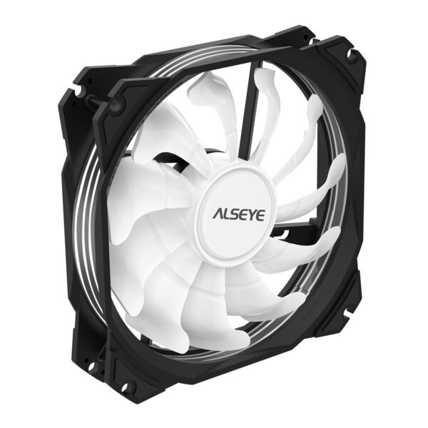 Ventilador Alseye MAX M120 Black RGB Rainbow 120mm Molex Fan - Imagen 4
