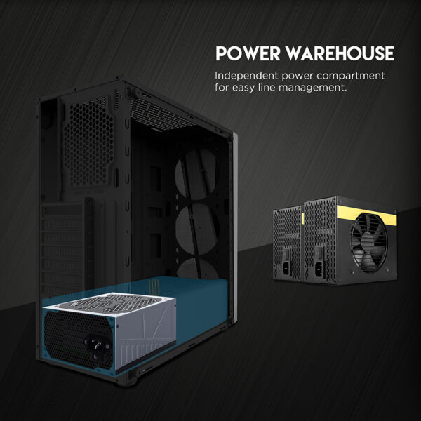 Gabinete Fantech Cg71 Pulse Rgb Middle Tower White Blanco - Imagen 7
