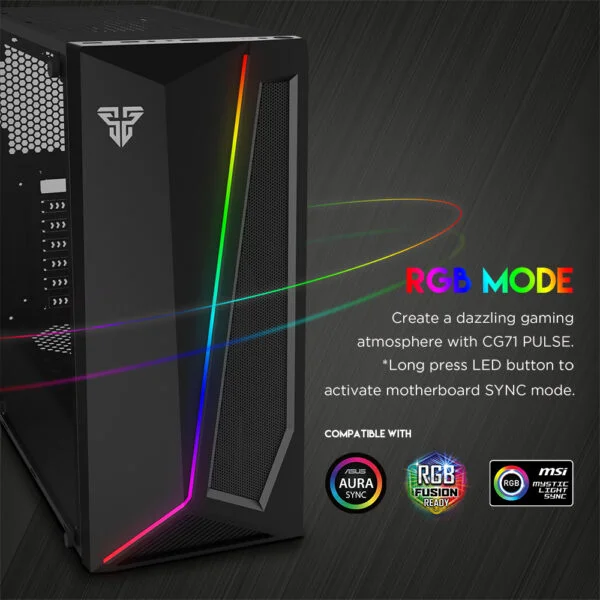 Gabinete Fantech Cg71 Pulse Rgb Middle Tower White Blanco - Imagen 11