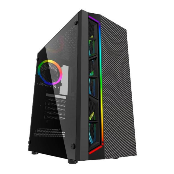 Gabinete Gamer JX188-12-B Negro 4 Ventiladores Powercase