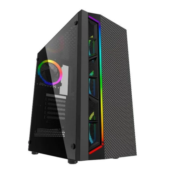 Gabinete Gamer JX188-12-B Negro 4 Ventiladores Powercase