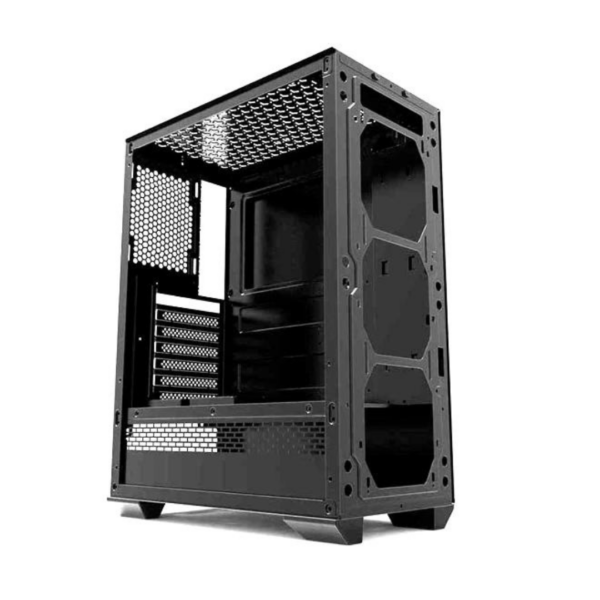 Gabinete Gamer JX188-11-G Negro 4 Ventiladores Powercase - Imagen 2