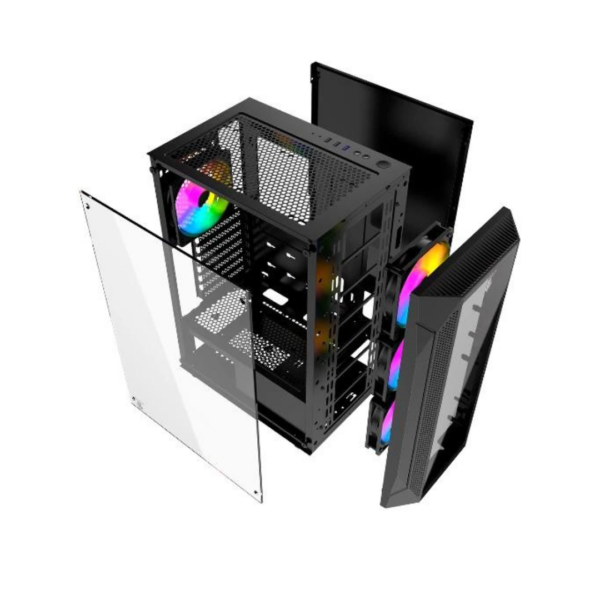 Gabinete Gamer PD-Winder 4 Ventiladores Negro Morpheus Gaming - Imagen 7