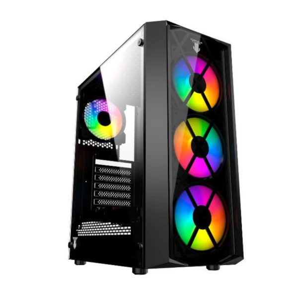 Gabinete Gamer JX188-17 4 FAN 3F 1B Negro Sin Fuente CYB Morpheus Gaming