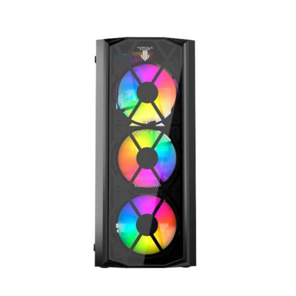 Gabinete Gamer JX188-17 4 FAN 3F 1B Negro Sin Fuente CYB Morpheus Gaming - Imagen 2