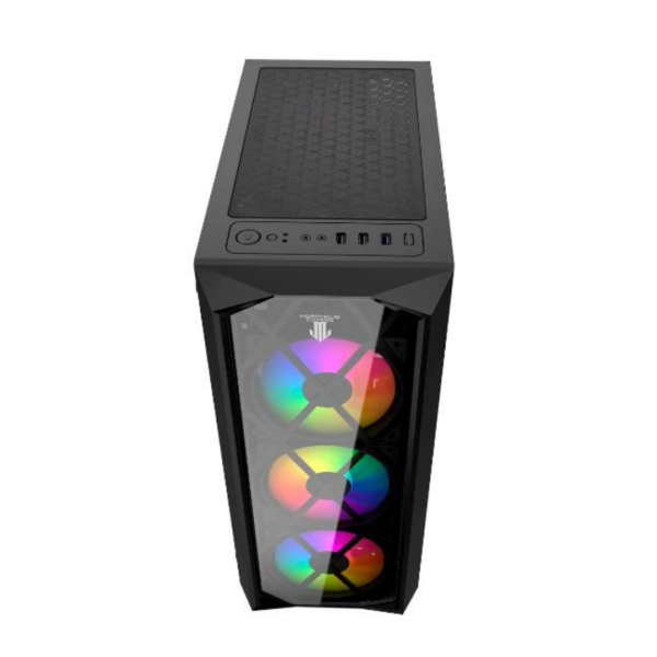 Gabinete Gamer JX188-17 4 FAN 3F 1B Negro Sin Fuente CYB Morpheus Gaming - Imagen 4