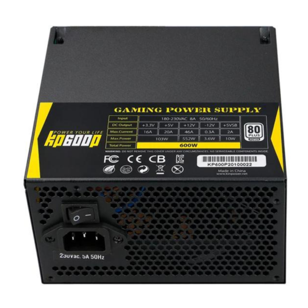 Fuente De Poder 600W 80 Plus Certificada KP600P Kinpower - Imagen 9