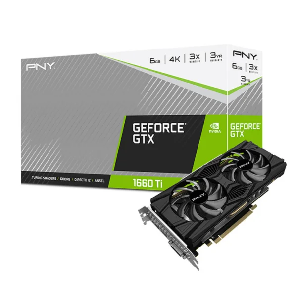 Tarjeta de Video PNY GeForce GTX 1660 Ti Dual Fan [VCG1660T6DFPPB]