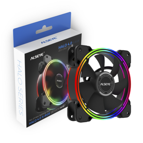 Ventilador Fan Rgb Halo 4.0 120 Alseye Ajustable RGB Negro Black