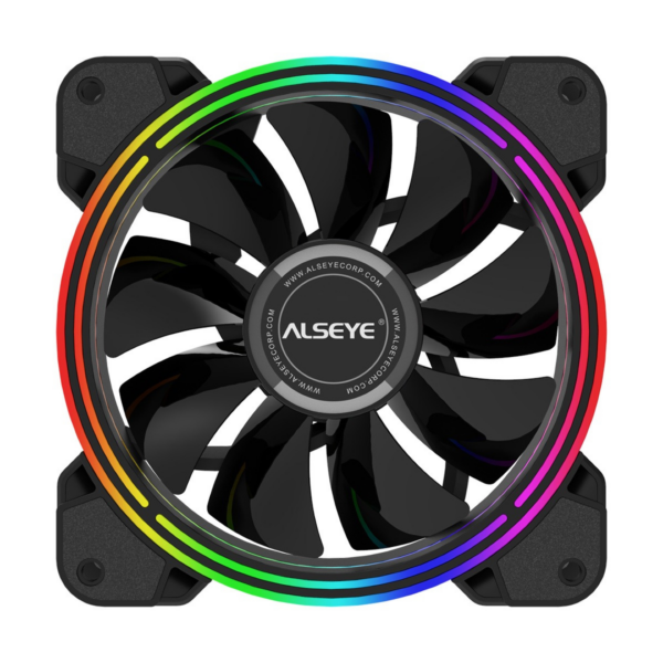 Ventilador Fan Rgb Halo 4.0 120 Alseye Ajustable RGB Negro Black - Imagen 3