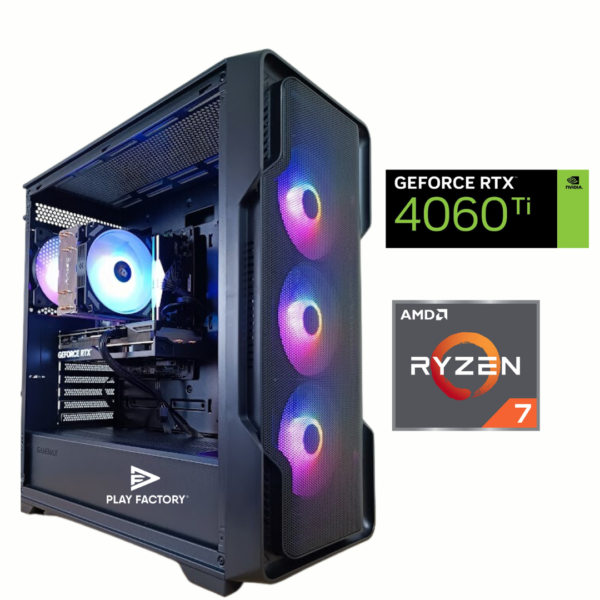 PC Gamer AMD Ryzen 7 5700X | RTX 4060 TI 8GB – 16GB |  Win11