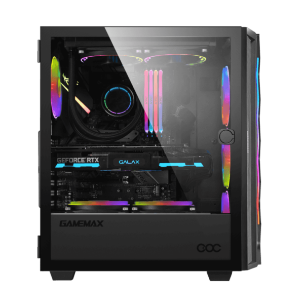 Gamemax Diamond Black COC – Negro - Imagen 7