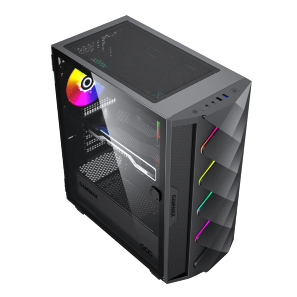 Gamemax Diamond Black COC – Negro - Imagen 5