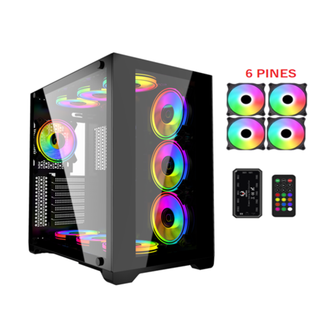 Gabinete Gamer ARGO Centaurus 650T, Atx, Black PLAYFACTORY1