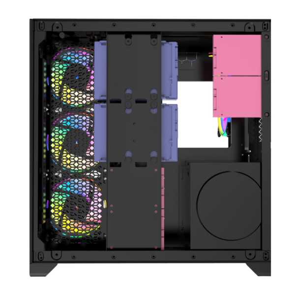 Gabinete Gamer ARGO Centaurus 650T, Atx, Black, Incluye 4 Ventiladores 120mm ARGB - Imagen 4