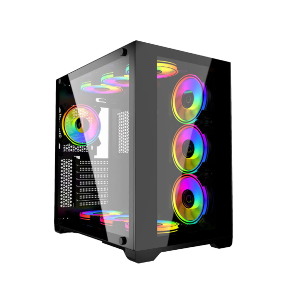 Gabinete Gamer ARGO Centaurus 650T, Atx, Black, Incluye 4 Ventiladores 120mm ARGB - Imagen 6