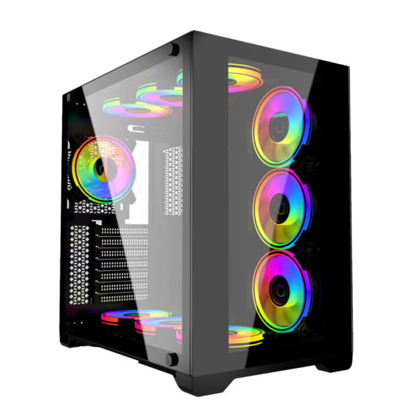 Gabinete Gamer ARGO Centaurus 650T, Atx, Black, Incluye 4 Ventiladores 120mm ARGB
