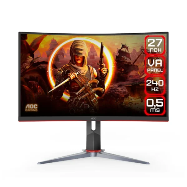 Monitor AOC 27" 240Hz monitor curvo W-LED 2x HDMI Gamer C27G2Z - Imagen 2