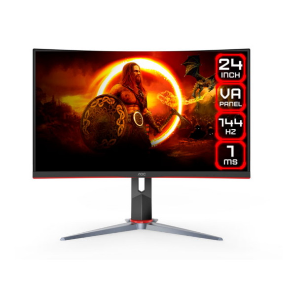 Monitor AOC 24” Gaming Curvo VA HDMI VGA 144Hz HDR (C24G2)