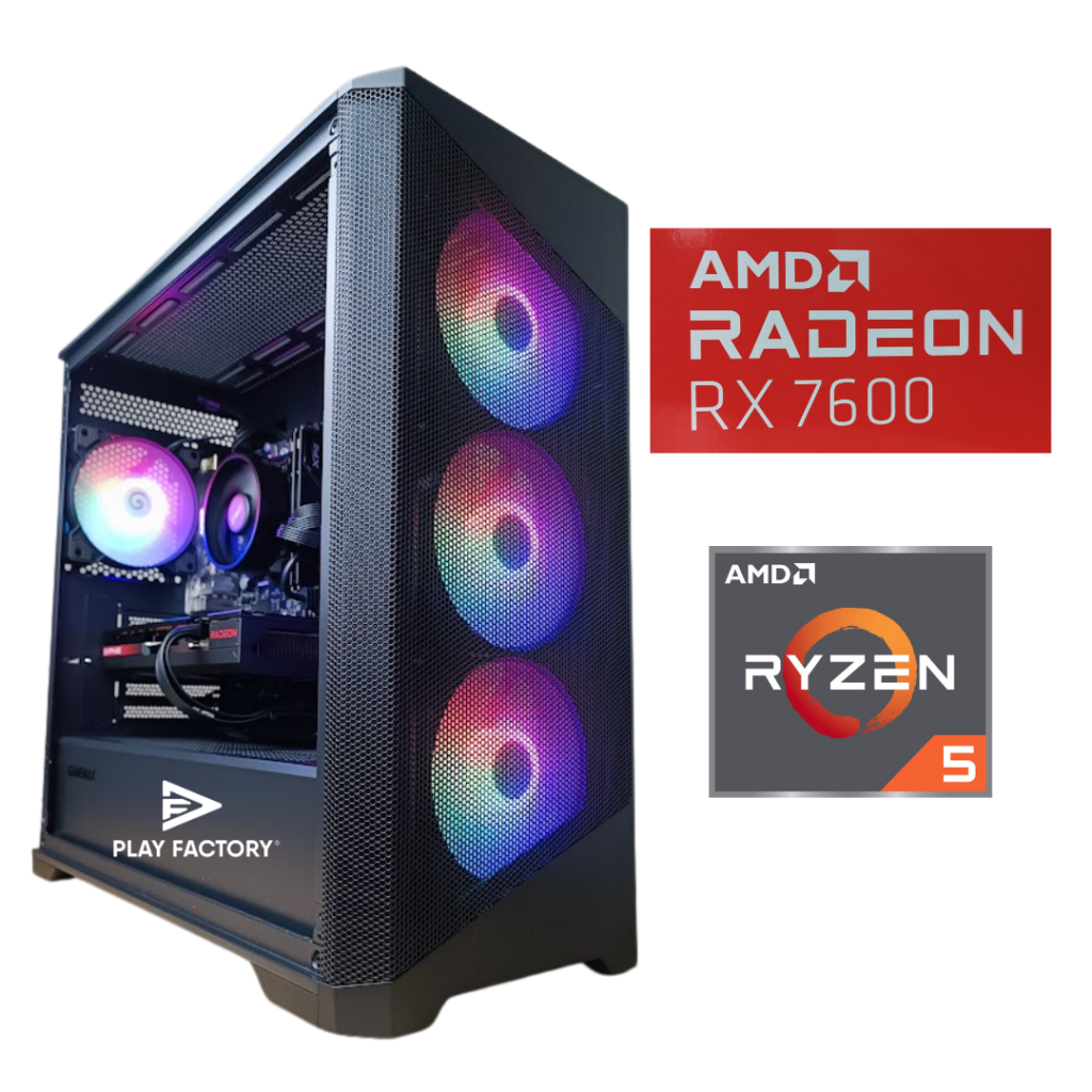 Tour PC Gamer MSI Avec Radeon RX 6600 Et Ryzen 5 5500 - 16 Go RAM, 1 To Stockage, Occasion