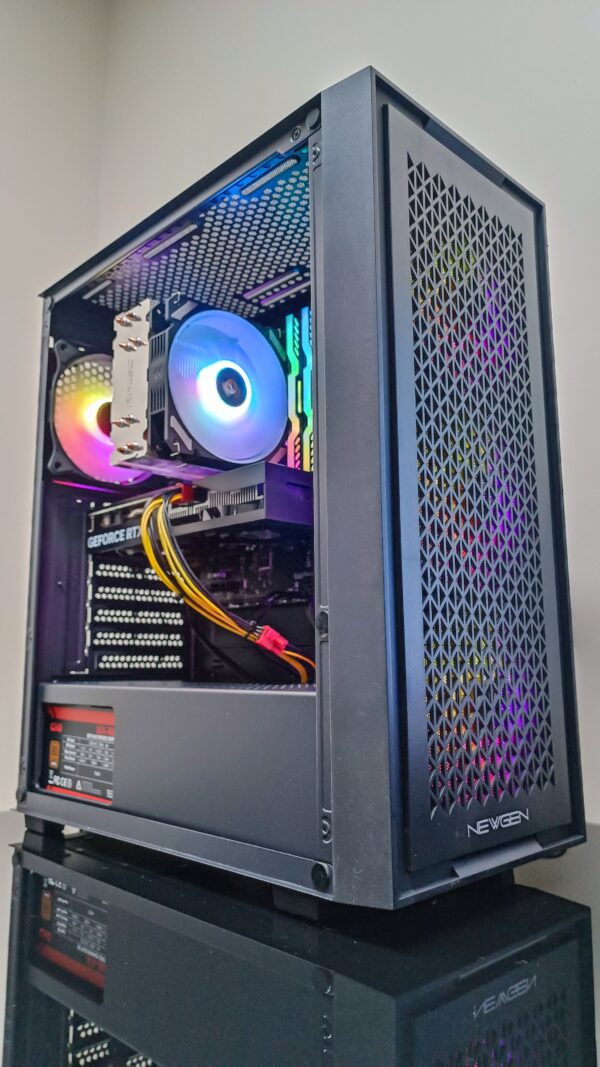 Gabinete ATX NEWGEN Titanium 01 MESH Black Negro - Imagen 7