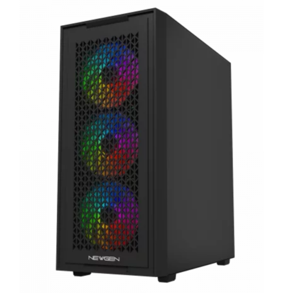 Gabinete ATX NEWGEN Titanium 01 MESH Black Negro - Imagen 2