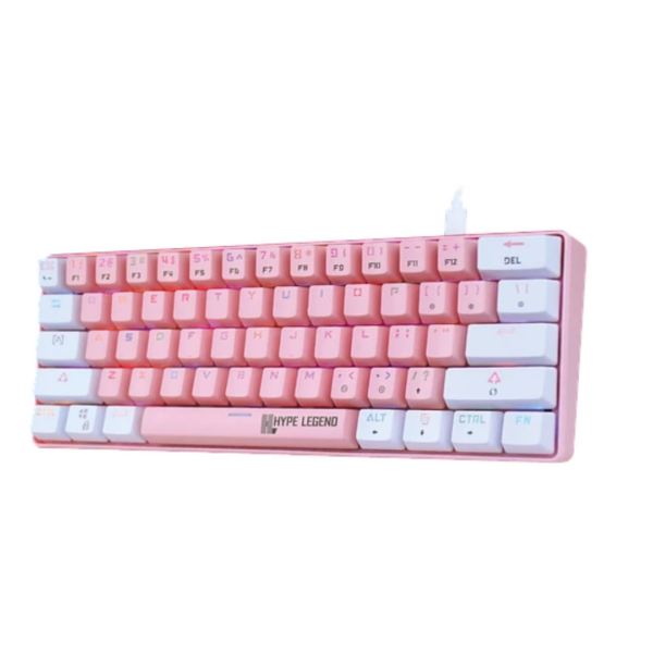 Teclado Mecánico Hype Legend Rebel L Pink-White Switch Red - Imagen 4