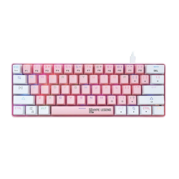 Teclado Mecánico Hype Legend Rebel L Pink-White Switch Red - Imagen 3