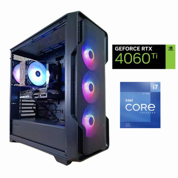PC Gamer INTEL I7 12700F | RTX 4060 TI | 16GB RAM DDR4 | 1TB | Win11